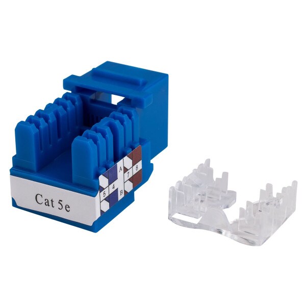 Main product image for Cat 5e Blue Keystone Jack Punch Down 150-801